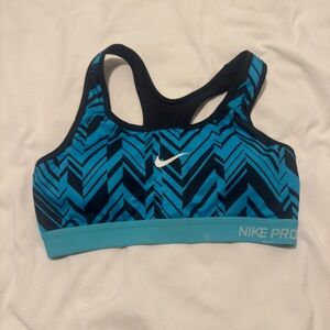 Nike Pro Women's Geometric Blue Sports Bra
